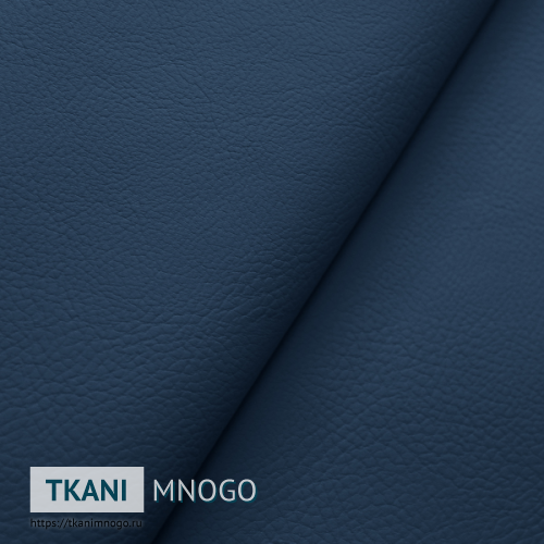 Фото обивки Экокожа 150 синий крупным планом