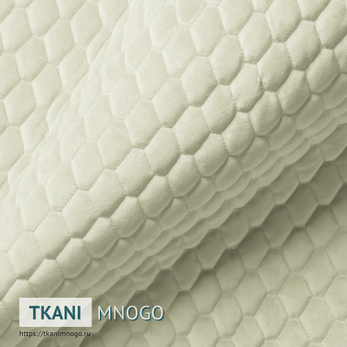 Фото внешнего вида велюра “AY1-3A” (однотонный, ромб бежевый)