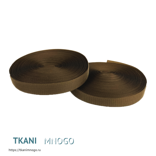 Фото Лента липучка 50 мм, коричневый